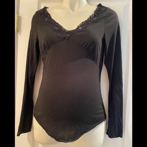 Babystyle maternity beaded top small